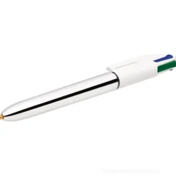 Scatola 12 penne Bic 4 Colours Shine argento