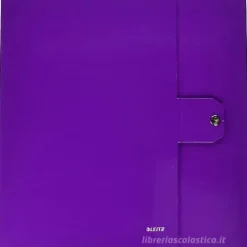 Scatola porta documenti chiusura a bottone 35x25x10 viola