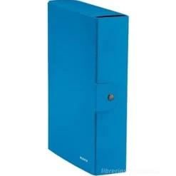 Scatola porta documenti chiusura a bottone 35x25x8 blu