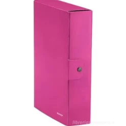 Scatola porta documenti chiusura a bottone 35x25x8 fucsia