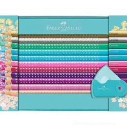 Scatola regalo 20 matite colorate con temperino Sparkle
