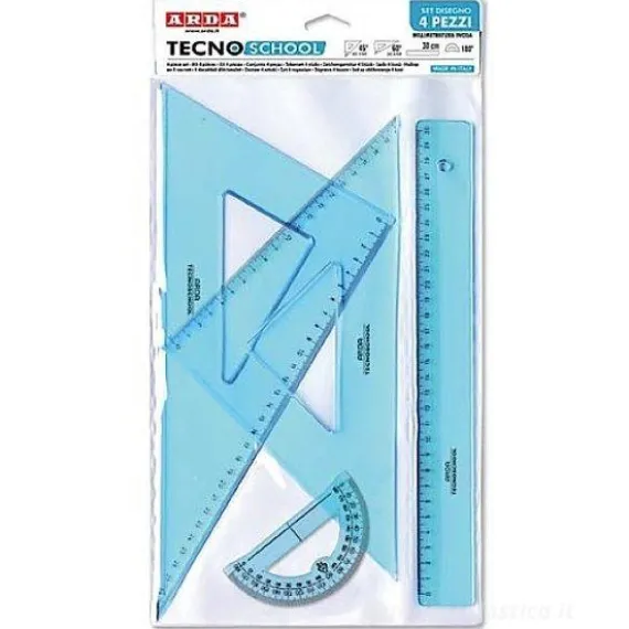 Set da disegno 4 pezzi TecnoSchool