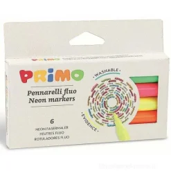Set 6 pennarelli evidenziatori super lavabili