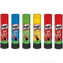 Set 6 pezzi colla stick Pritt Rainbow 10g