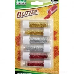 Set 6 pezzi porporina Glitter 2g (colori assortiti)