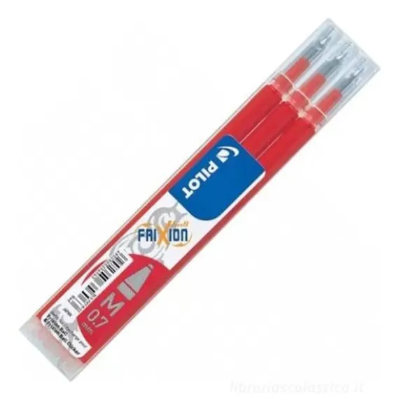 Set 3 refill Frixion Ball punta fine0,7 mm rosso