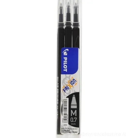 Set 3 refill Frixion Ball punta fine 0,7mm nero
