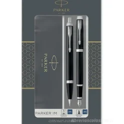 Set regalo IM Duo penna a sfera e penna stilografica finitura nero