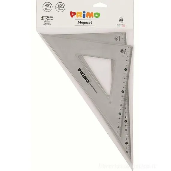 Set 2 squadre 45 e 60 gradi 30 cm