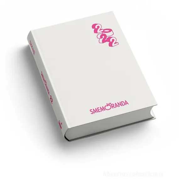 Smemoranda 2022. Diario Smemo 16 mesi medium. Bianco e fucsia