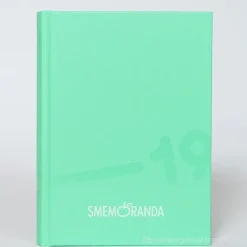 Smemoranda 2019. Diario Smemo 16 mesi medium. Turchese e bianco