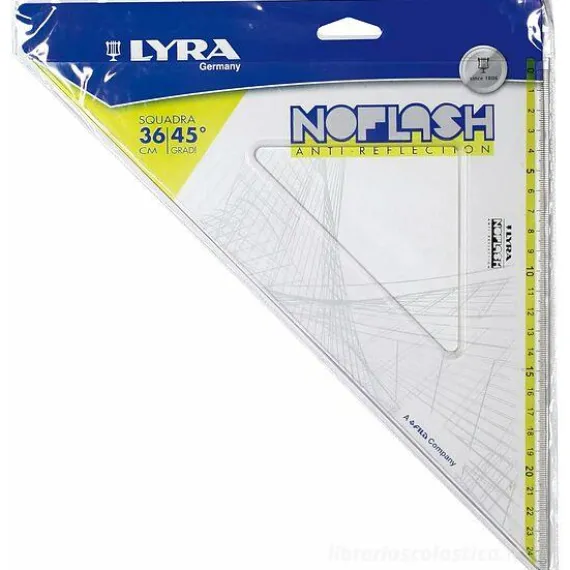 Squadra 45 gradi Lyra Noflash cm 36