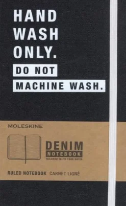 Taccuino Moleskine large a righe. Edizione limitata Denim: Hand wash only. Do not machine wash