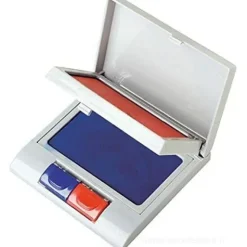 Tampone per timbri rosso e blu Duplex