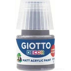 Tempera acrilico Giotto Decor ml 25 grigio scuro