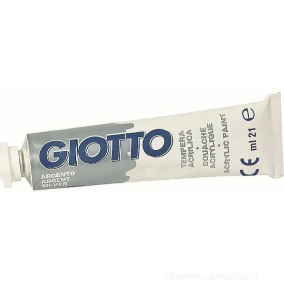 Tempera Giotto tubo ml 21 argento