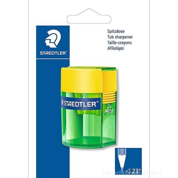 Temperamatite a 1 foro con serbatoio (colori assortiti)