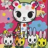 Tokidoki 2018. Diario 16 mesi fucsia
