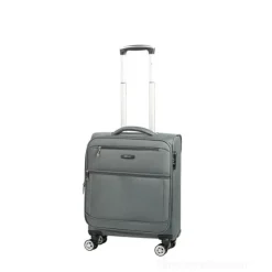 Trolley cabina in tessuto Panama grigio cm 55x40x20 (75255)