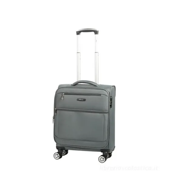 Trolley cabina in tessuto Panama grigio cm 55x40x20 (75255)