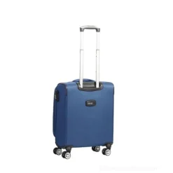 Trolley cabina in tessuto Panama blu cm 55x40x20 (75256)