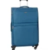 Trolley in tessuto blu petrolio cm 76x45x30 (25176)