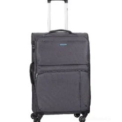 Trolley in tessuto grigio scuro cm 66x40x27 (25172)