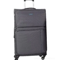 Trolley in tessuto grigio scuro cm 76x45x30 (25177)