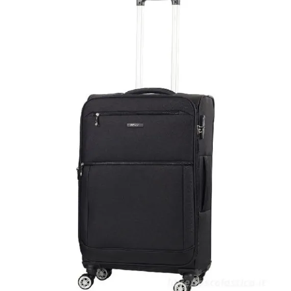 Trolley in tessuto nero cm 68x43x27 (75270)