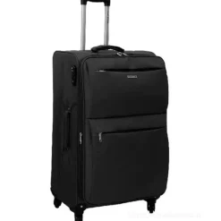 Trolley in tessuto nero cm 76x45x30 (26975)