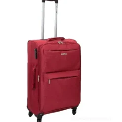 Trolley in tessuto rosso cm 66x41x27 (26972)