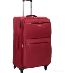 Trolley in tessuto rosso cm 76x45x30 (26977)