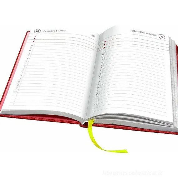Uni Smemoranda 2024. Agenda 13 mesi giornaliera. Rosso