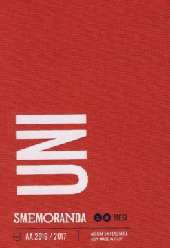 Uni Smemoranda 2017. Diario rosso giornaliera 13 mesi