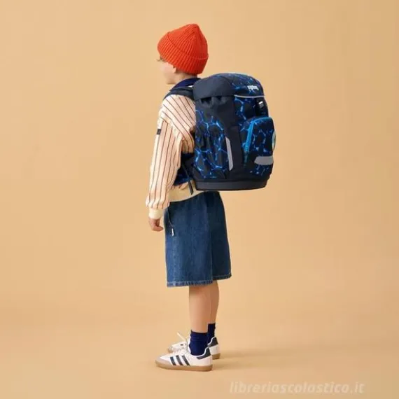 Zaino Ergobag Flex ergonomico Bearassic Garden - Azzurro