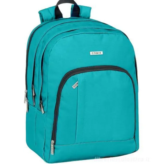 Zaino organizzato monocolore Comix. Emerald