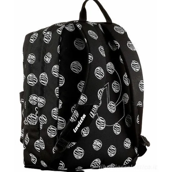 Zaino round Invicta Duffy Black Brushed Dots