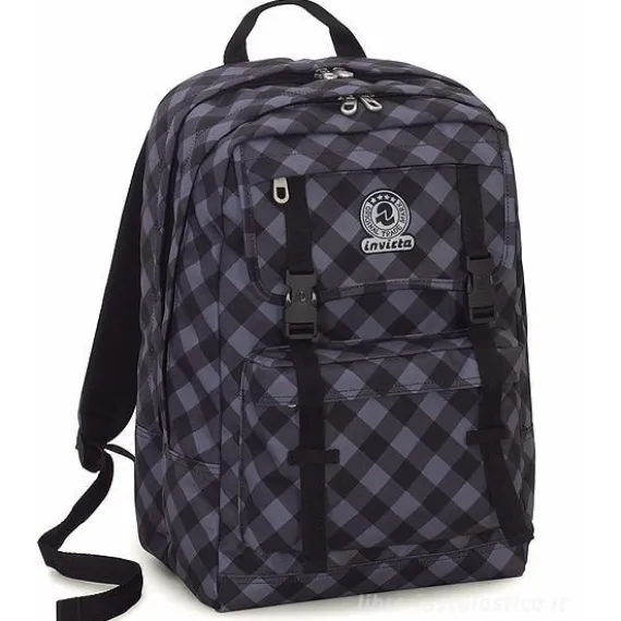 Zaino round Invicta Duffy Grey Black Plaid