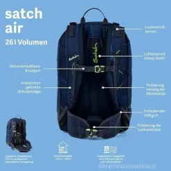 Zaino Satch Air 26L scomparto stabile per laptopair Seismic Green