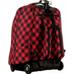 Zaino trolley crossover system Invicta Duffy Red Plaid