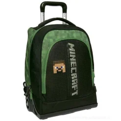 Zaino trolley Minecraft verde e nero
