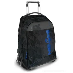 Zaino trolley 3 ruote Reflex nero e blu
