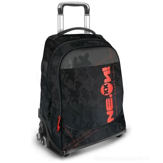 Zaino trolley 3 ruote Reflex nero e arancio